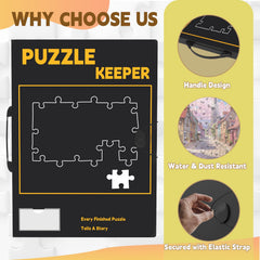 Doerpuz storage folder with labeling tabs for quick access to puzzles