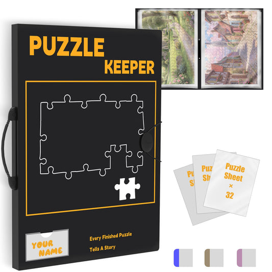 Doerpuz puzzle storage folder outer cover shows a stylish pattern for display and storage.