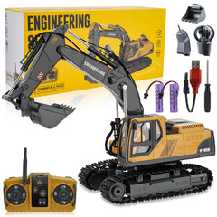 Dogern RC Excavator Toy with bucket attachment for digging and trenching fun