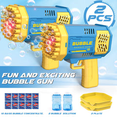 Dolanus 40-hole bubble gun lights up for exciting visual bubbles and events.