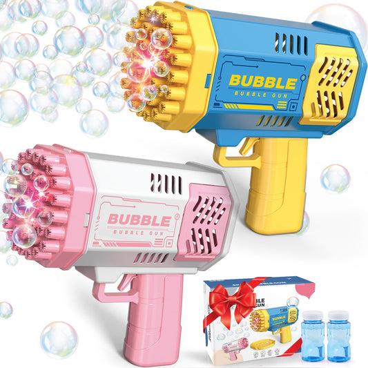 Dolanus bubble gun 2-pack in action for outdoor play.