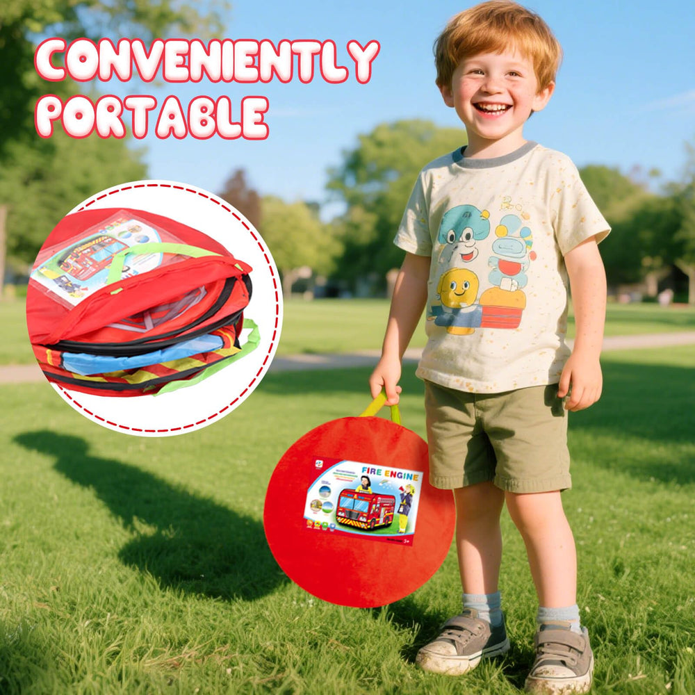 Dolanus Fire Truck Play Tent suitable for indoor and outdoor use