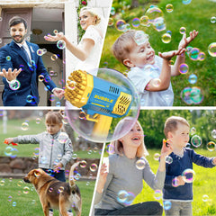 Dolanus bubble toy adaptable for indoor and outdoor play on sunny and breezy days.