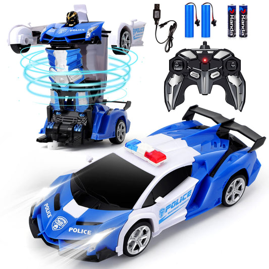 Dolanus remote control car transforming into a robot for imaginative play