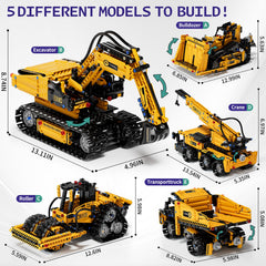 DOLIVE 5-in-1 STEM crane with moving parts to boost planning and sequencing skills.