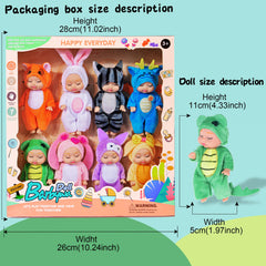 Dollbie 4-inch fox doll inspires pretend forest adventures with mix-and-match outfits.