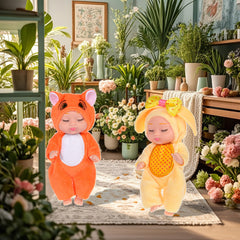 Dollbie 4-inch squirrel doll supports creative dress-up and pretend habitats.