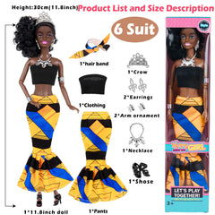 Dollbie fully articulated joints support realistic poses and quick outfit changes.