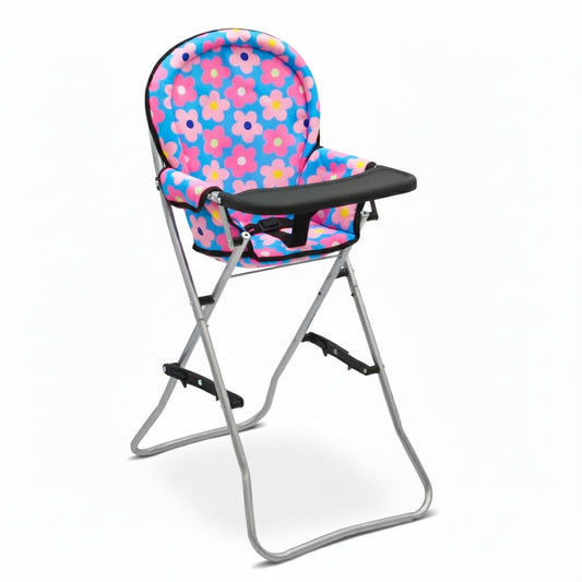 Dolls To Play baby doll high chair with tray for pretend feeding sessions