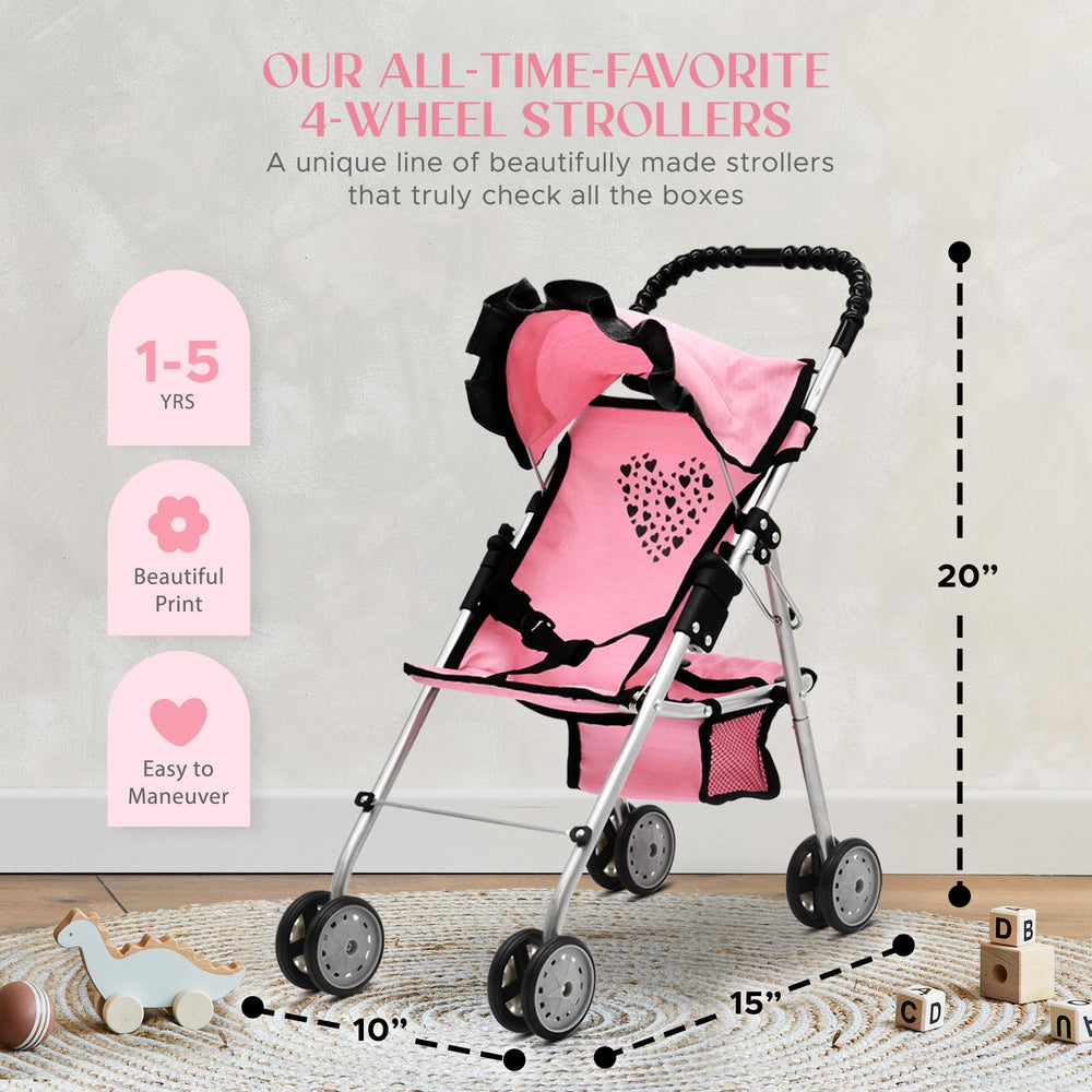 Dolls To Play stroller storage basket for accessories during imaginative play