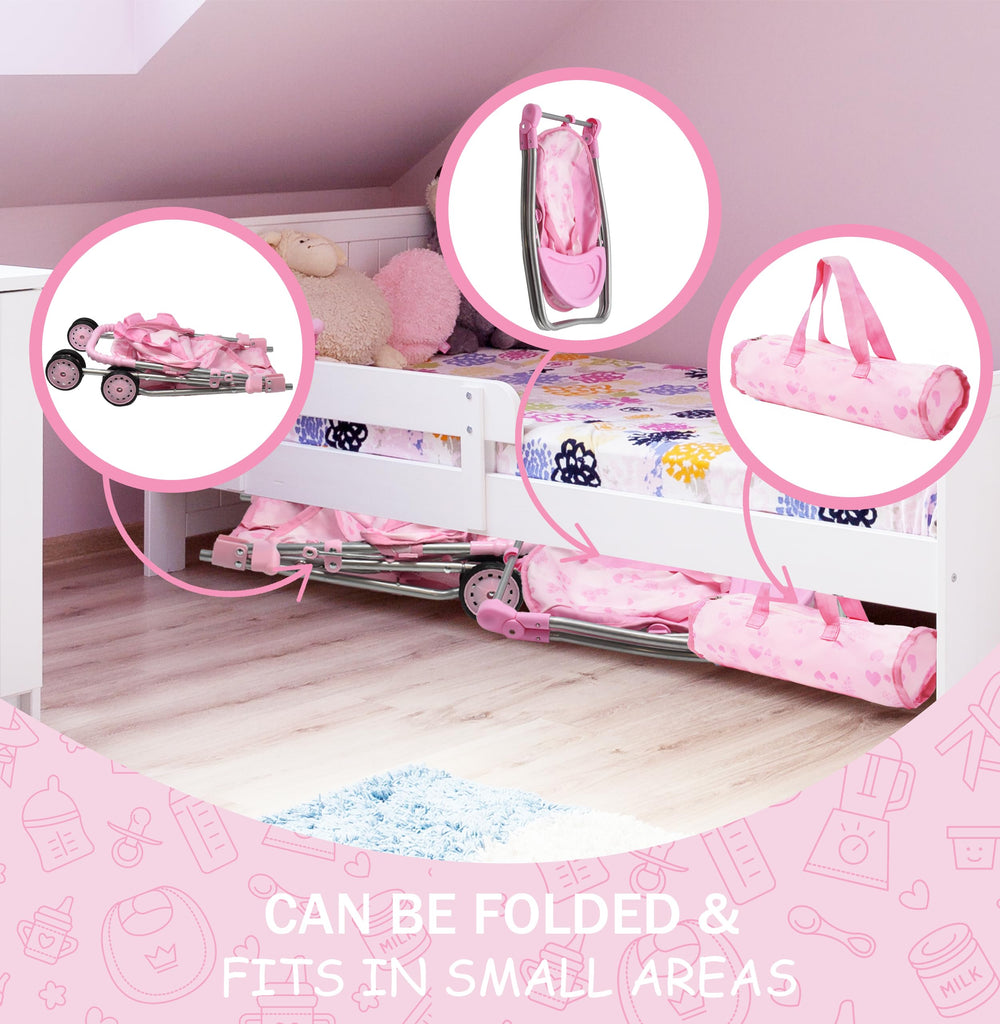Dolls To Play foldable storage basket keeps supplies tidy and portable