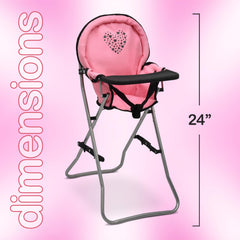 Dolls To Play high chair safety harness keeping the doll secure during play.