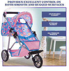 Dolls To Play matching blue diaper bag for on the go pretend adventures