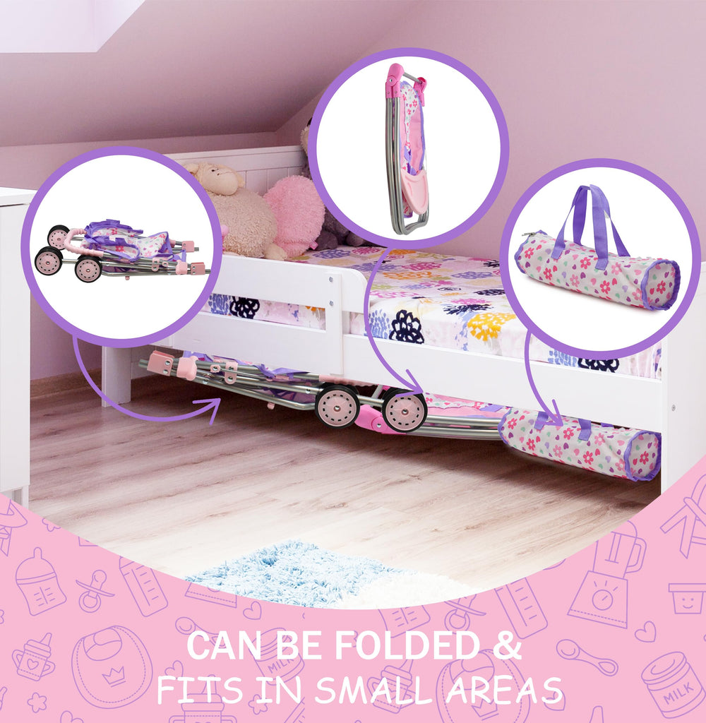 Dolls To Play portable nursery set storage for easy packing and travel.