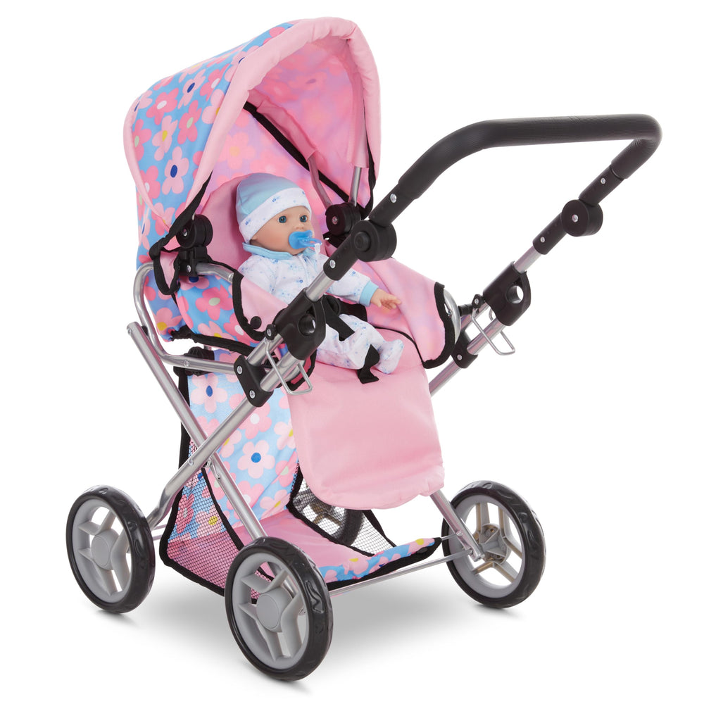 Dolls To Play safety child-lock wheels prevent unintended movement during play.