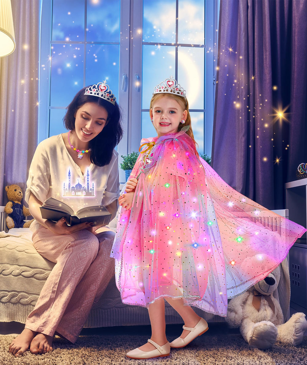 DOLNOW unicorn cape with gradient colors adds dazzling detail for storytelling.