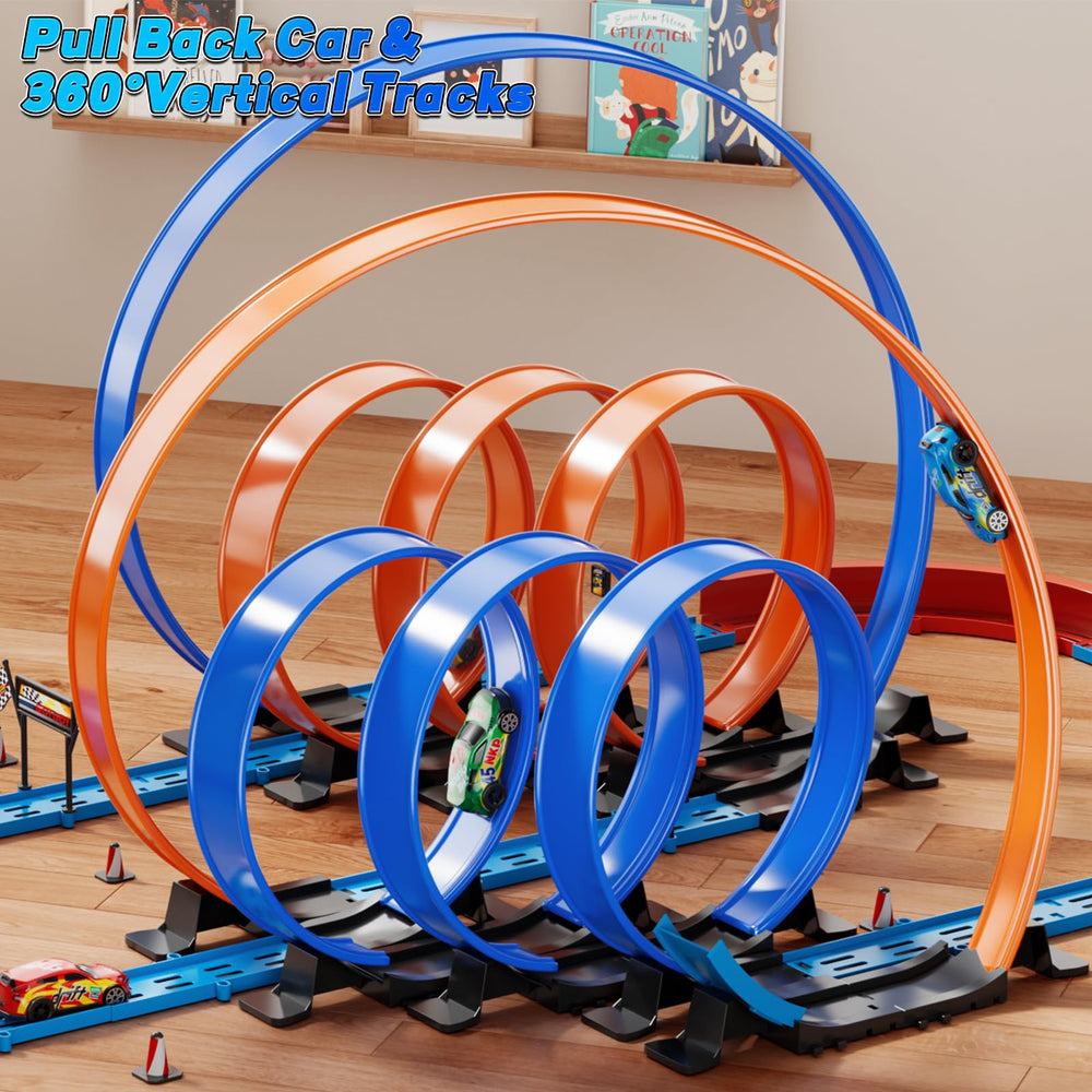Doloowee 360 loop track with thrilling car action.