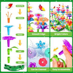 Doloowee flower stems and leaves for precise stacking