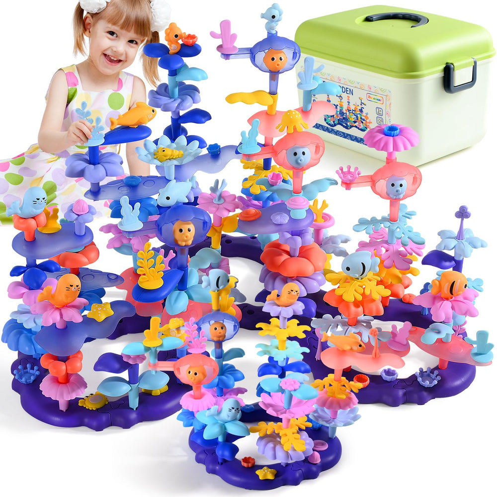 Doloowee Ocean Coral Flowers: colorful pieces boost fine motor skills during play.