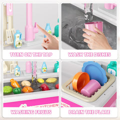 Doloowee plastic cups and plates play-dishes promote sorting and role-play in kids.