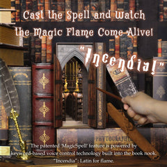 Dolphin Island Incendia spellcasting demonstrates wand-triggered brazier effect.