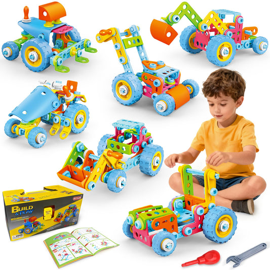 Dolymoly STEM 6-in-1 kit models spark hands-on engineering exploration.