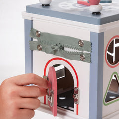 Donmills activity cube shape sorter encourages shape recognition and problem solving