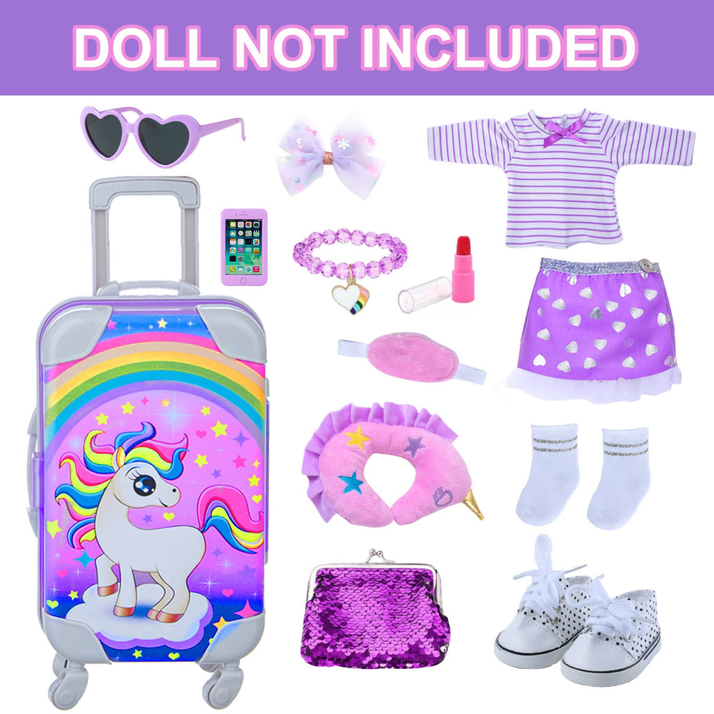 DONTNO sequin handbag adds style and helps organize doll outfits.