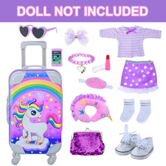DONTNO sequin handbag adds style and helps organize doll outfits.