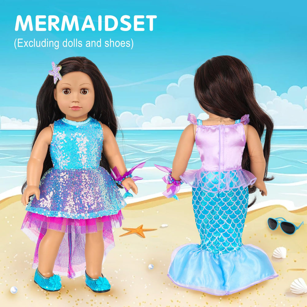 DONTNO Blue sunglasses for beach-ready doll styling