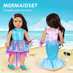 DONTNO Blue sunglasses for beach-ready doll styling