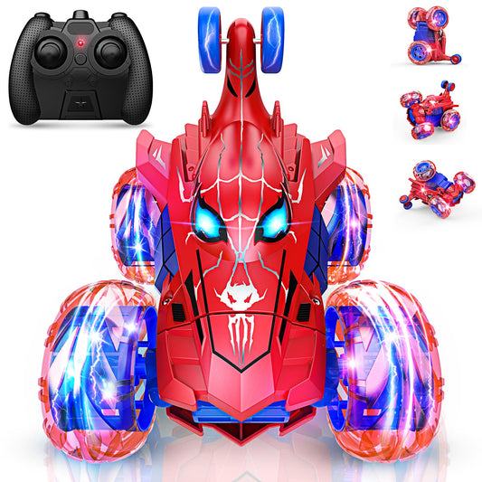 Doodays Spider RC car front view with bright lights for added excitement