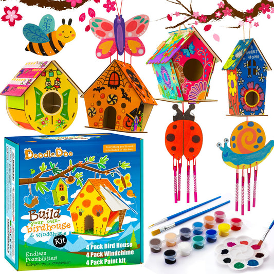 Doodledoo birdhouse panels for safe, creative building sessions with kids.