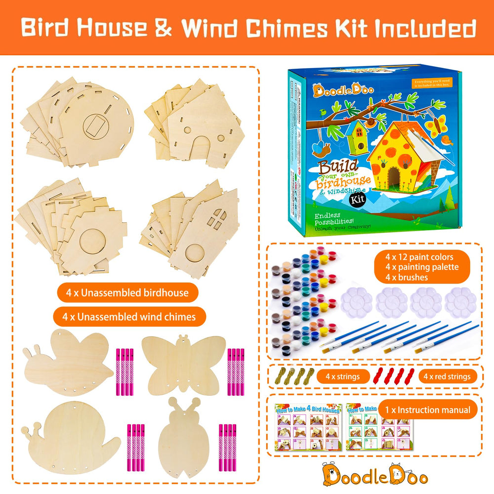 Doodledoo wind chime parts ready for colorful, sensory crafting fun.