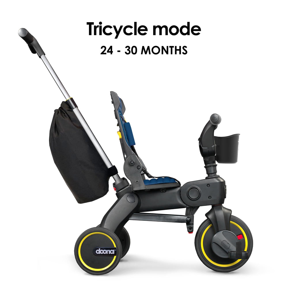 DOONA Liki Trike S3 Royal Blue dual steering system aids guidance