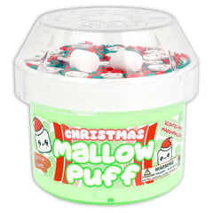 Dope Slimes Christmas Mallow Puff slime container, durable screw-top keeps slime fresh