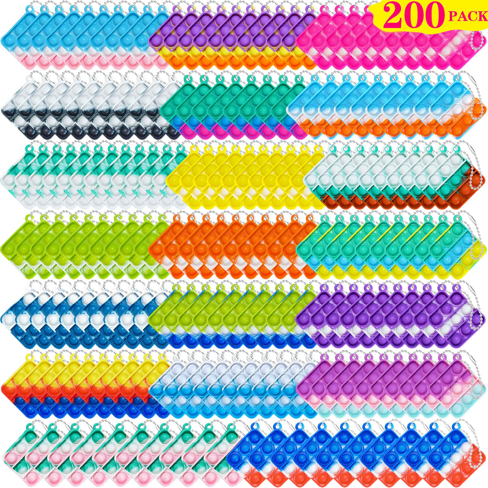 DOPWQAA mini pop bubble keychain for tactile on-the-go fun and focus.