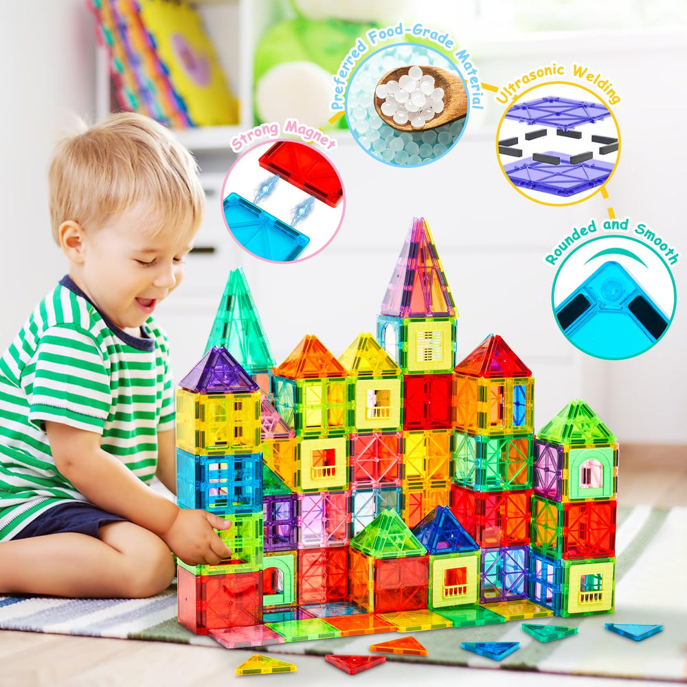 Dopyye magnetic tiles for rockets—durable, safe play supports creativity.