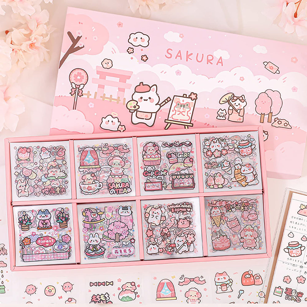 Doraking kawaii animal stickers pack for journaling and scrapbooking, adds playful flair