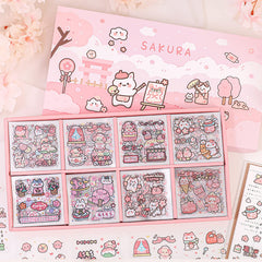 Doraking kawaii animal stickers pack for journaling and scrapbooking, adds playful flair