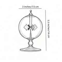 DORAMI Crookes glass windmill close-up highlights crystal clarity and craftsmanship.