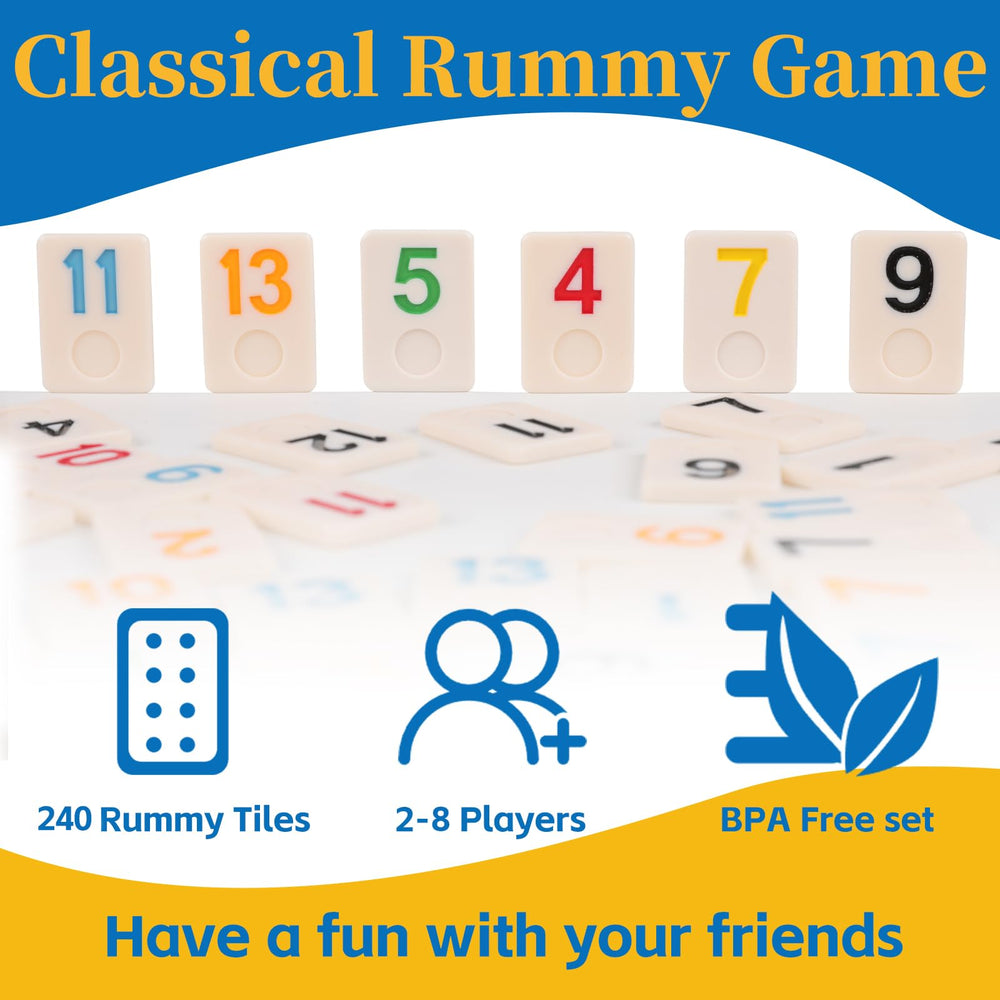 Doreimi Deluxe Rummy Cube travel case keeps pieces secure during trips.