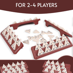 Kids and adults enjoy Doreimi triangle domino, perfect for family play.