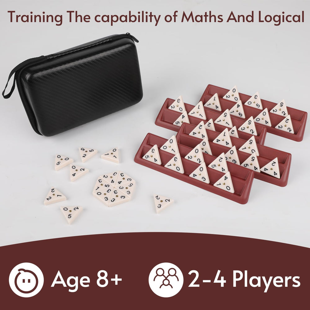 Doreimi travel case offers portable fun with the triangle domino set.