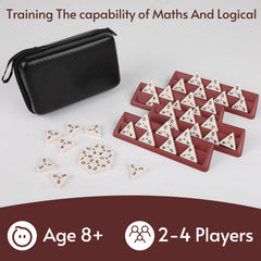 Doreimi travel case offers portable fun with the triangle domino set.