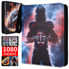 Dosanlues football card binder with 1080 pockets for a large collection