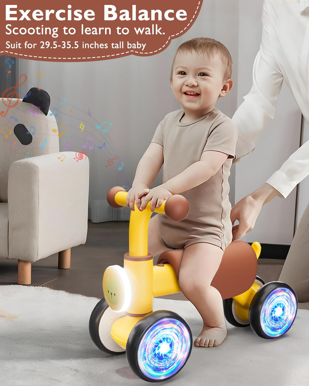 Doselie balance bike showcases four-step easy assembly for busy parents.