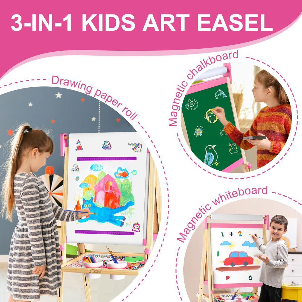 Doselie easel adjustable-height feature grows with kids