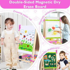 Adjustable height Doselie easel fits growing artists from 36 to 45 inches.