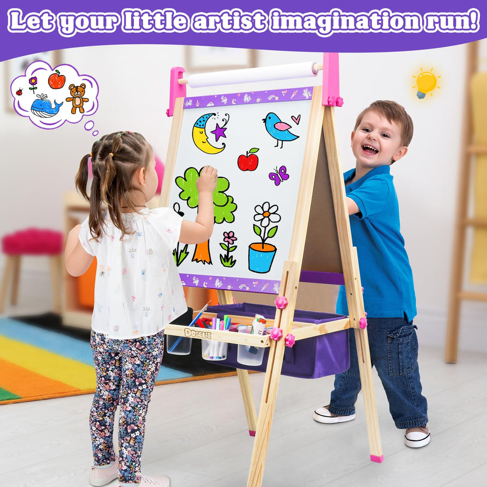 Doselie kids' art easel makes a gift-ready learning present